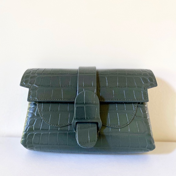 SENREVE Aria Green Leather Croc-Embossed Belt Bag - Picture 16 of 16